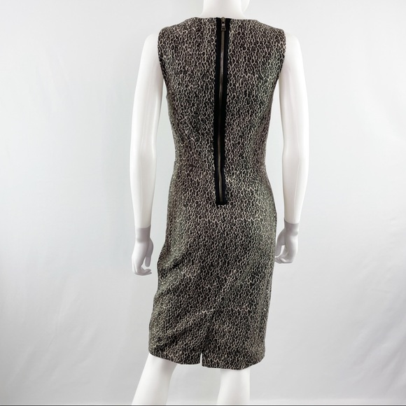 Three Dots Size S Sleeveless Leopard Animal Print Sheath Dress - Picture 7 of 9